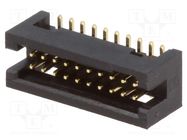 Connector: IDC; socket; male; PIN: 20; straight; SMT; gold flash CONNFLY