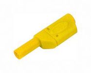 SHROUDED BANANA PLUG, 32A, SOLDER, YEL