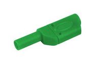 SHROUDED BANANA PLUG, 32A, SOLDER, GRN