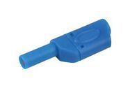 SHROUDED BANANA PLUG, 32A, SOLDER, BLU