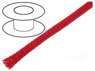 Braid; polyester; red; Package: 100m; ØBraid : 2÷5nom.3mm 4CARMEDIA