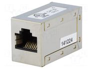 Coupler; socket; PIN: 8; Cat: 6a; shielded; 8p8c DIGITUS