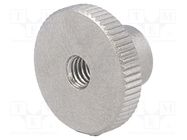 Knob; Ø: 16mm; Int.thread: M4; H: 9.5mm; stainless steel; DIN 466 ELESA+GANTER