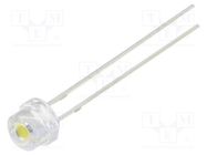 LED; 4.8mm; white cold; 120°; Front: convex; No.of term: 2; 7000K OPTOSUPPLY