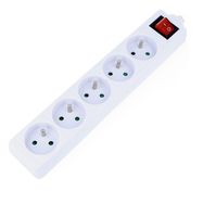 Power strip Lanberg with switch white - 5 sockets - 3m