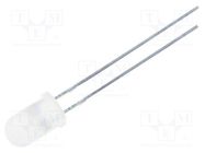 LED; 5mm; white/blue; bicolour,blinking; 30°; 3÷4.5V; 20mA 