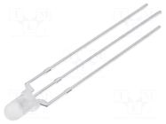 LED; blue/yellow; 3mm; 30°; Front: convex; 2.9÷3.6/1.9÷2.6VDC OPTOSUPPLY
