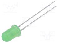 LED; 5mm; green; 68÷90mcd; 60°; Front: convex; 12VDC; No.of term: 2 OPTOSUPPLY