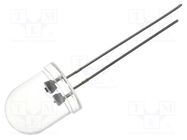 LED; 10mm; red; blinking; 1120÷2180mcd; 30°; 4.5÷6V; 20mA 