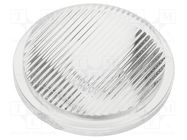 LED lens; round; colourless; 15/45° OPTOSUPPLY