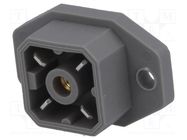 Connector: rectangular; G; socket; male; PIN: 4; tinned; IP65; grey HIRSCHMANN