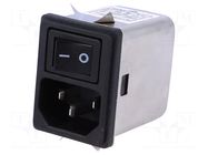 Connector: AC supply; socket; male; Inom: 6A; Ir: 0.8mA; 250VAC YUNPEN ELECTRONIC