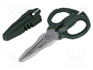 Scissors; 160mm; anti-slip handles,partially serrated  blade ENGINEER