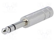 Connector: Jack 6,3mm; plug; male; stereo; ways: 3; straight; 6.4mm CLIFF