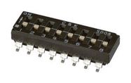 DIP SWITCH, SPST, 0.1A, 25VDC, SMD