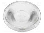 LED lens; round; colourless; 15° OPTOSUPPLY