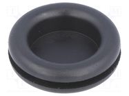 Grommet; with bulkhead; Ømount.hole: 19mm; Øhole: 16mm; rubber FIX&FASTEN