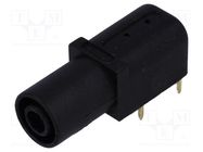 Connector: 4mm banana; socket; 24A; 33mm; black; gold-plated CLIFF