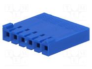 Connector: wire-board; plug; female; PIN: 6; w/o contacts; 2.54mm AMPHENOL COMMUNICATIONS SOLUTIONS