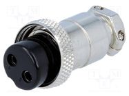 Connector: microphone; plug; female; PIN: 2; for cable; straight CLIFF