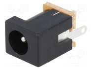 Connector: DC supply; socket; male; 5.5/2.1mm; 5.5mm; 2.1mm; 5A 