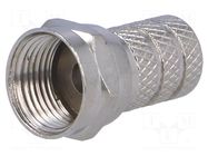 Connector: F; plug; male; straight; RG58; 5mm; twist-on; for cable YIZN Jiangsu Tengyu Electronics co.