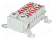 Splice terminal: distribution block; ways: 1; terminals: 16; red ENCITECH