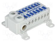 Splice terminal: distribution block; ways: 1; terminals: 16; blue ENCITECH