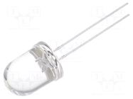 LED; white cold; 10mm; 10000÷14000mcd; 30°; Front: convex; 2.8÷4VDC OPTOSUPPLY