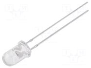 LED; violet; 5mm; 200mcd; 15°; Front: convex; 2.8÷3.9VDC OPTOSUPPLY