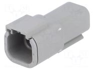 Connector: wire-wire; terminals, size 20; plug; male; DTM; PIN: 4 DEUTSCH