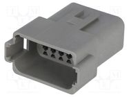 Connector: wire-wire; plug; male; DT; for cable; PIN: 12; grey; IP68 DEUTSCH