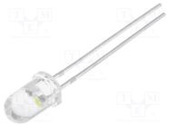 LED; 5mm; white cold; blinking; 3000mcd; 30°; 3.5÷4.8VDC; 20mA OPTOSUPPLY