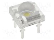 LED Super Flux; 7.62x7.62mm; white cold; 4200÷5000mcd; 120°; 30mA OPTOSUPPLY