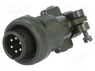 Connector: circular; plug; for cable; PIN: 6; male; soldering; MS/DS AMPHENOL