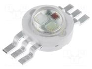 Power LED; RGB; tricolour; 120°; 350mA; 460nm,525nm,625nm; P: 3W OPTOSUPPLY