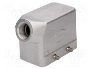 Enclosure: for HDC connectors; Han® EMC/B,Han® High Temp; M20 HARTING