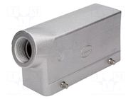 Enclosure for connectors: HDC; size 24B; for cable; IP65; angled HARTING