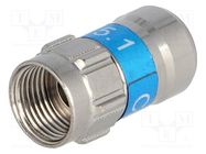 Connector: F; plug; male; straight; RG6; 7.1mm; push-in; for cable 