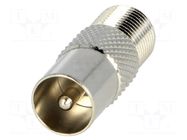 Adapter; F socket,coaxial 9.5mm plug TELESTE