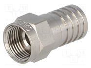 Connector: F; plug; male; straight; 75Ω; RG6; crimped (hex) CABELCON