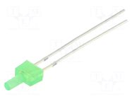 LED; green; 2mm; blinking; 220÷330mcd; 90°; 3÷5VDC; 20mA; Front: flat OPTOSUPPLY