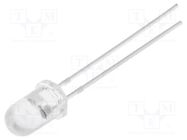 LED; 5mm; white warm; 3000mcd; 30°; Front: convex; No.of term: 2 OPTOSUPPLY