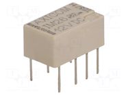 Relay: electromagnetic; DPDT; Ucoil: 12VDC; 2A; 0.5A/125VAC; IM TE Connectivity