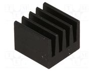 Heatsink: extruded; black; L: 8mm; W: 8mm; H: 6mm; 74K/W; aluminium FISCHER ELEKTRONIK