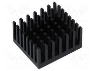 Heatsink: extruded; black; L: 24.76mm; W: 27.95mm; H: 15.24mm FISCHER ELEKTRONIK