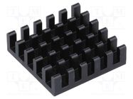 Heatsink: extruded; black; L: 21mm; W: 21mm; H: 6mm; aluminium FISCHER ELEKTRONIK