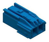 CONN HOUSING, PLUG, 2POS, 4.5MM, BLUE