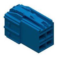 CONN HOUSING, PLUG, 4POS, 4.5MM, BLUE