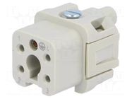 Connector: HDC; contact insert; female; HTS HA; PIN: 5; 10A; 250V TE Connectivity